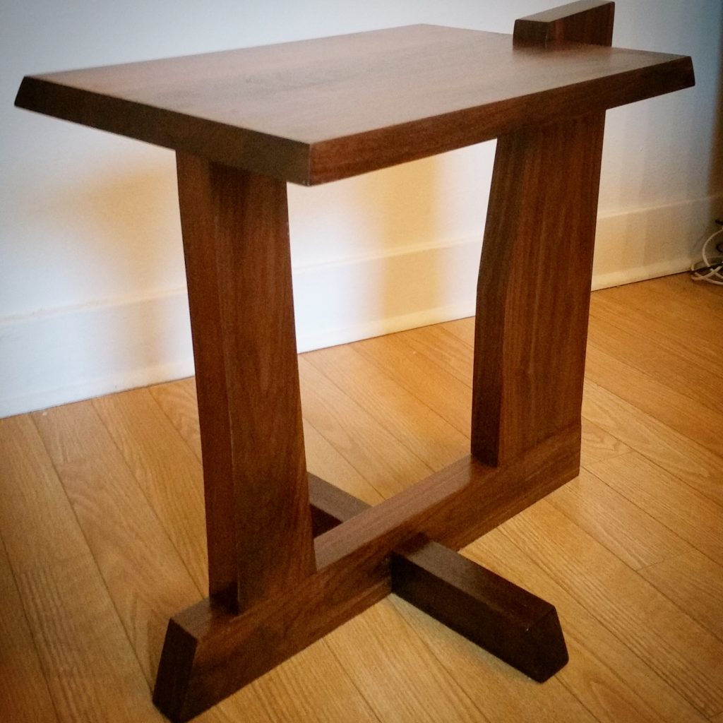 Salvaged Black Walnut Side Table Construction Junction
